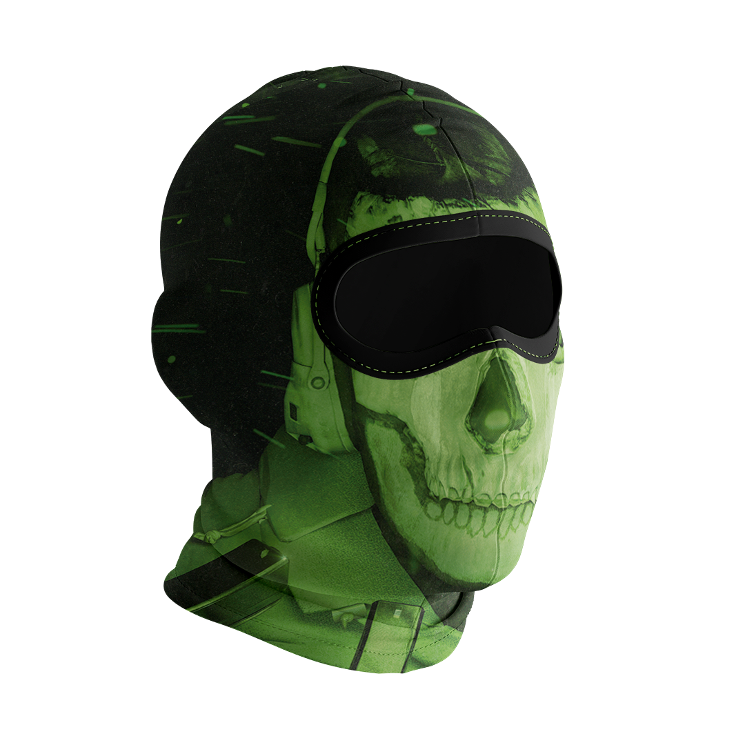 Balaclava licrada 1437 Ghost Armas Alrededor Color Verde
