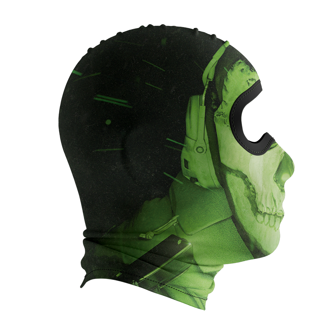 Balaclava licrada 1437 Ghost Armas Alrededor Color Verde