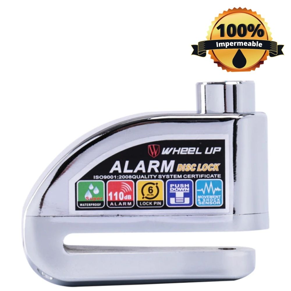 Candado Con Alarma Plateado - Pesado Imagen principal del producto