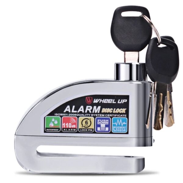 Candado Con Alarma Plateado - Pesado