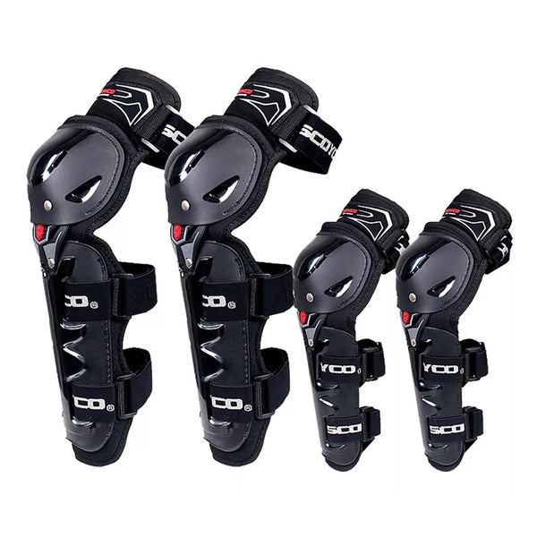 Kit de Protección Rodilleras Coderas Scoyco K11H11 Motociclista