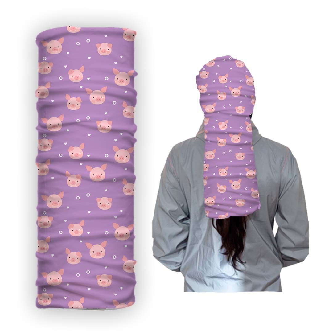 Cuello 1491 Cerditos Fondo Morado