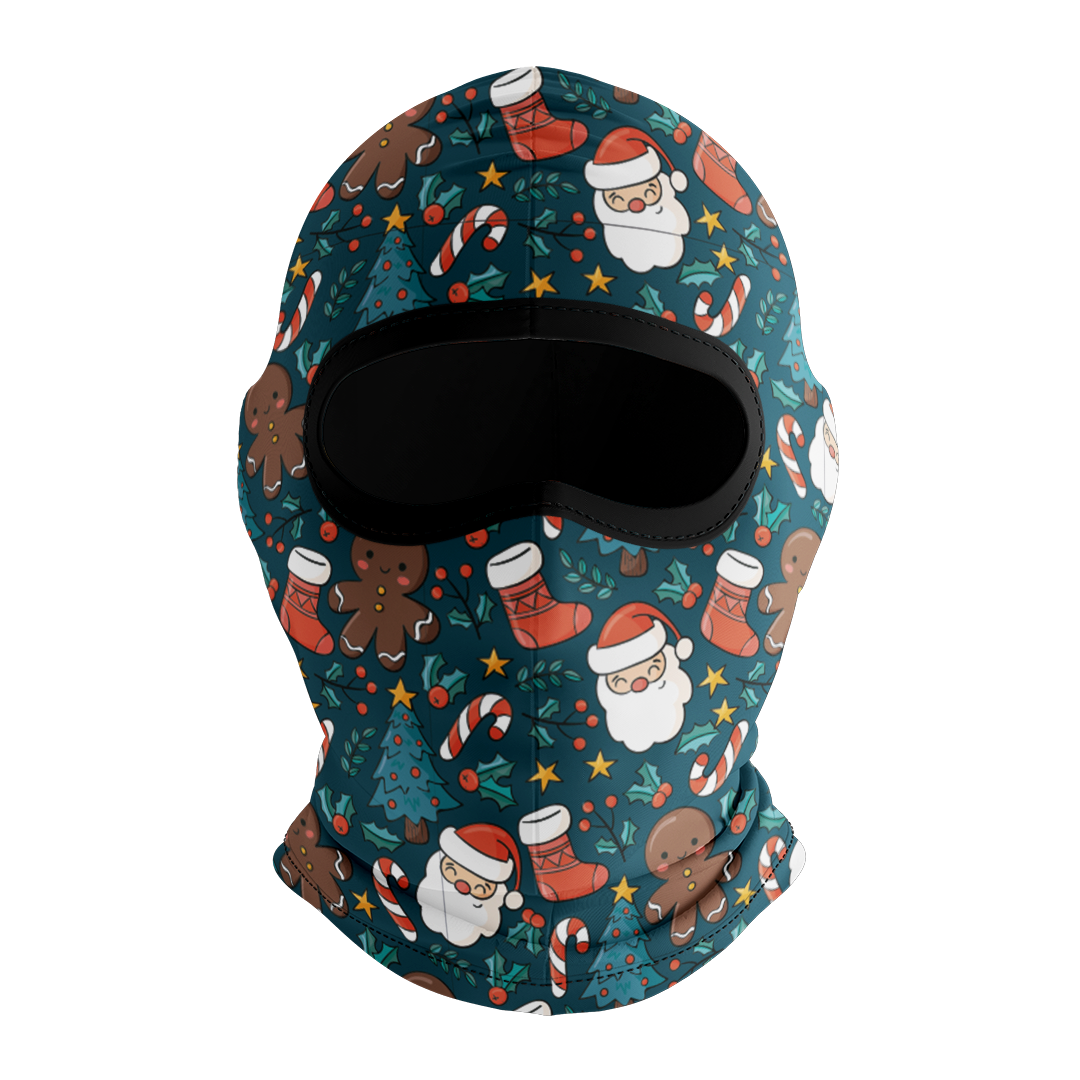 Balaclava licrada 1266 Pattern Navidad Fondo Verde Imagen principal del producto