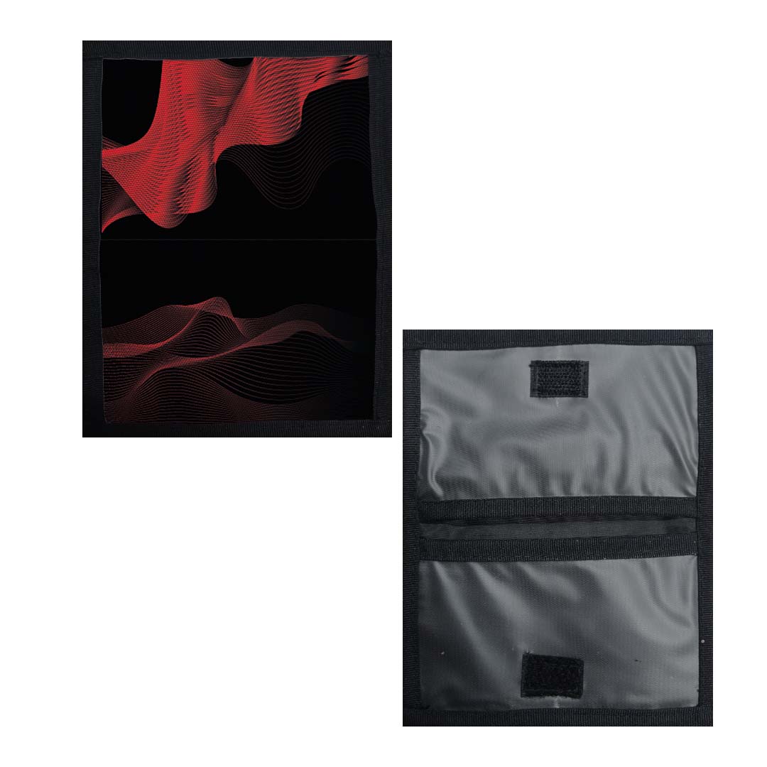Portadocumentos Textil 2 Servicios - 1365 - Lineas Rojo