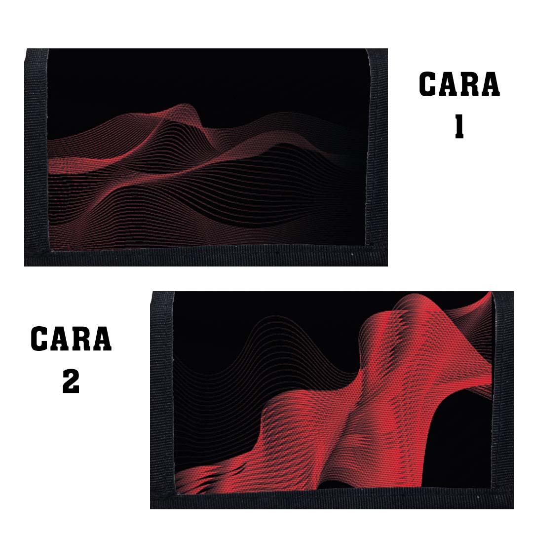Portadocumentos Textil 2 Servicios - 1365 - Lineas Rojo Imagen secundaria del producto
