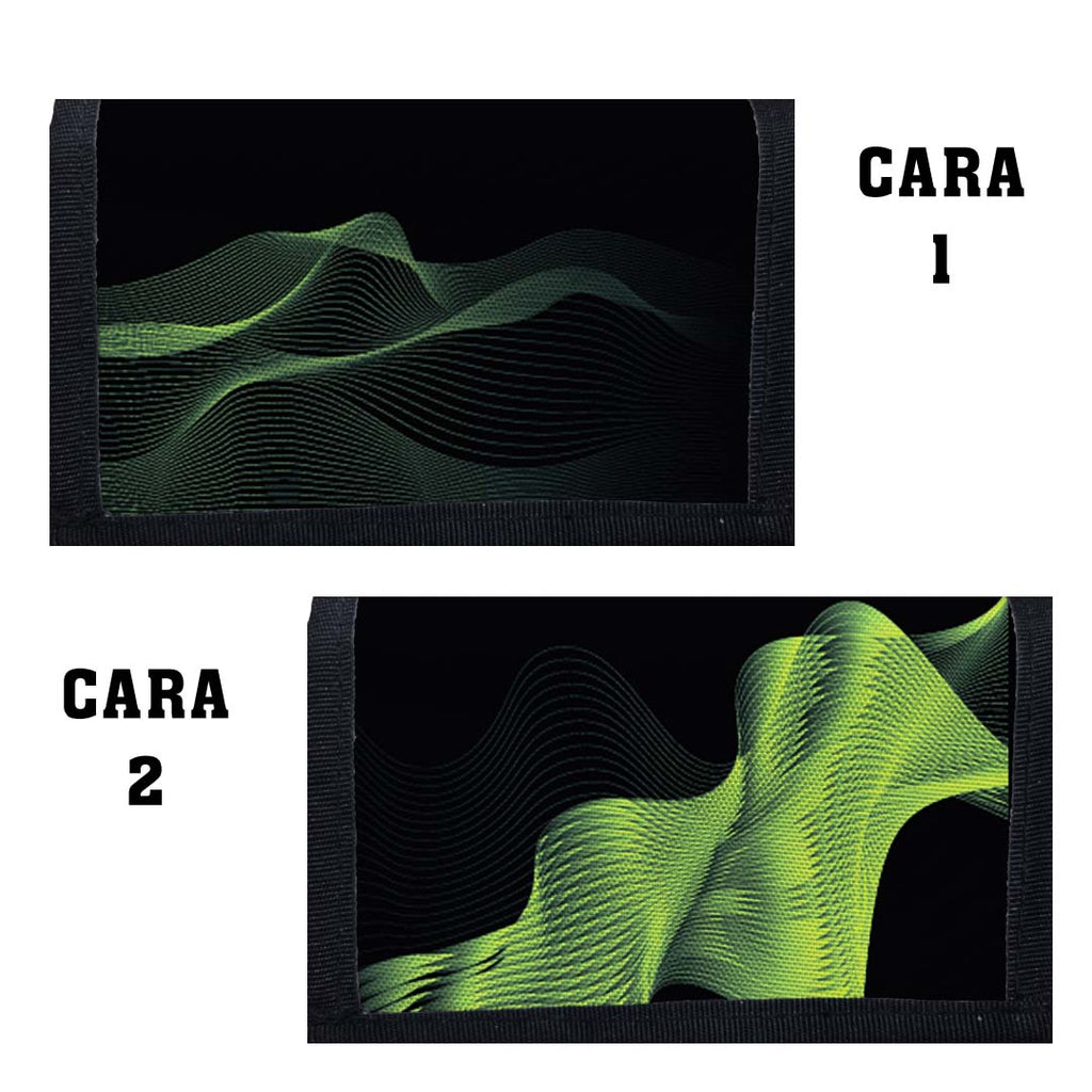 Portadocumentos Textil 2 Servicios - 1366 - Lineas Verde