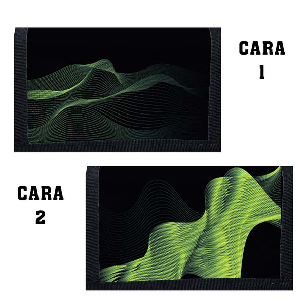 Portadocumentos Textil 2 Servicios - 1366 - Lineas Verde