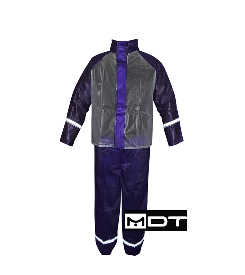 Traje impermeable Siliconado Color Morado - Transparente