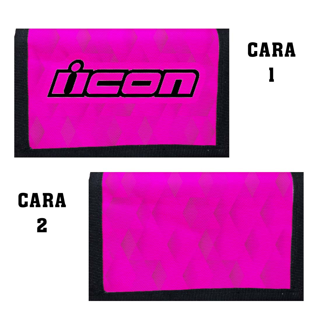 Portadocumentos Textil 2 Servicios - 1335 - Icon Rombos Fucsia Imagen secundaria del producto