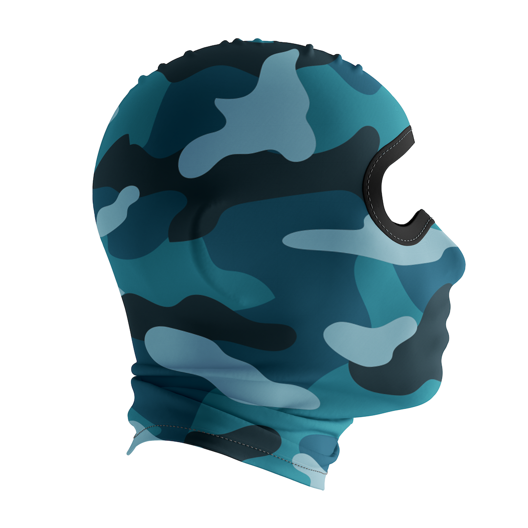 Balaclava licrada 1040 Camuflado Azul Matices